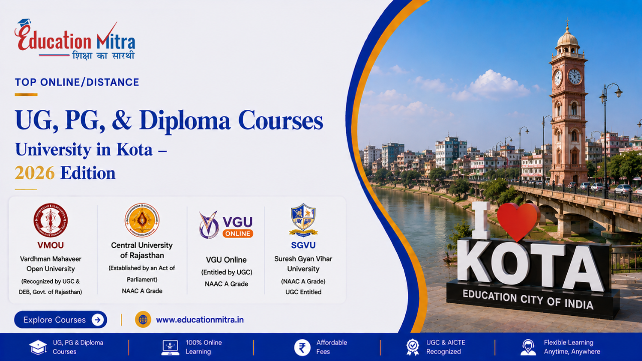 Top ODL & Online University in Kota for UG, PG & Diploma Courses