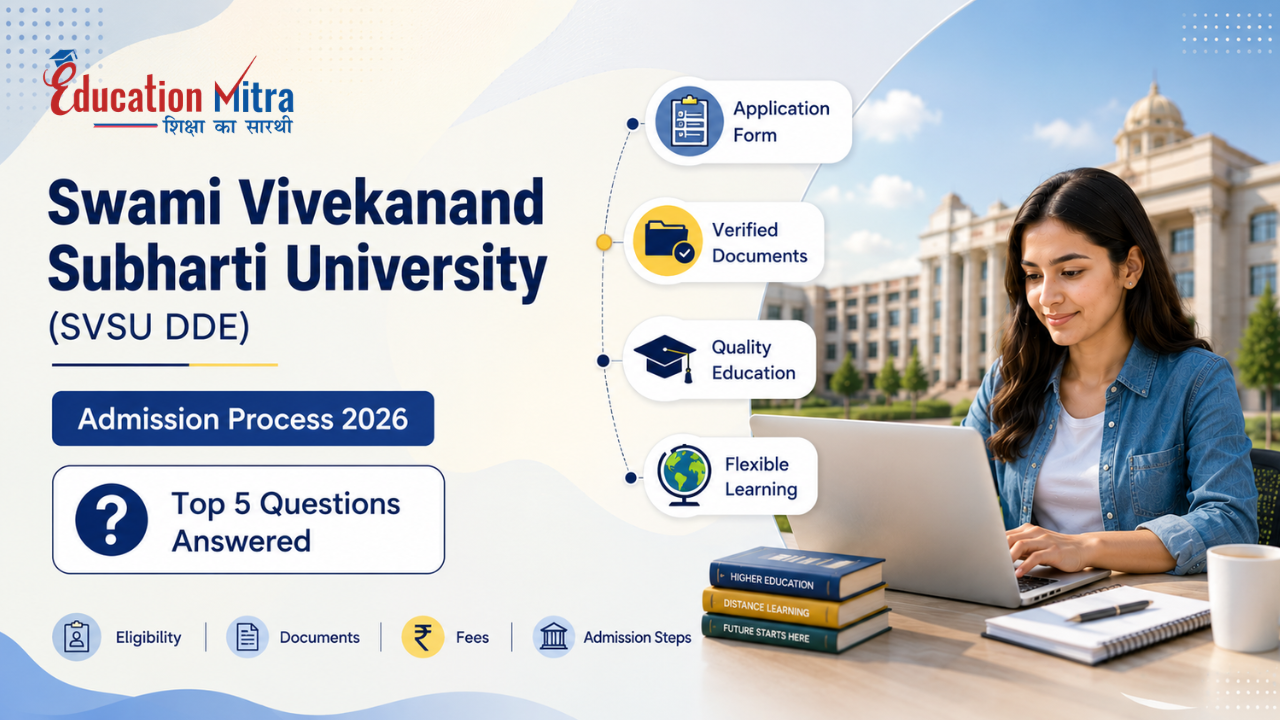 Swami Vivekanand Subharti University (SVSU CDOE) Admission Process Explained: Your Top 5 Questions Answered (2026 Guide)